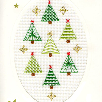 Bothy Threads Christmas Forest Cross Stitch Card Kit - 9cm x 13cm