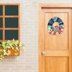 Striped bird and flower wreath