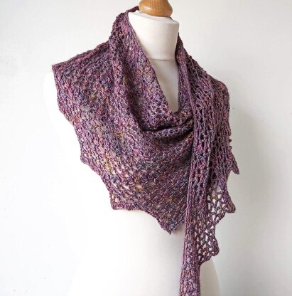 Easy Cake Yarn Shawl Crochet pattern by Carmen Heffernan