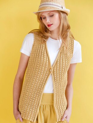Gold Digger Vest in Tahki Yarns Cotton Classic