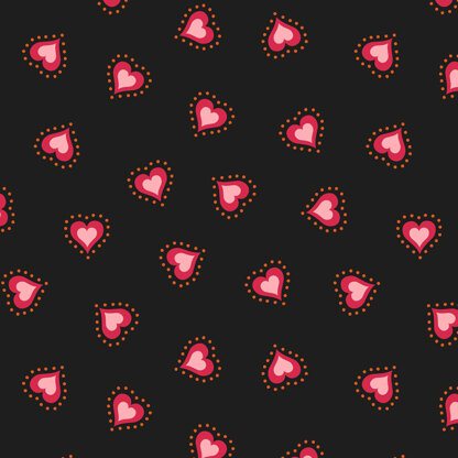 Hearts on black (A568.3)