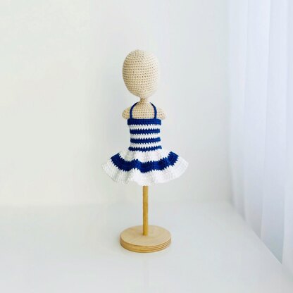 Crochet doll clothes, amigurumi doll clothes, doll outfit, Marine Vibe