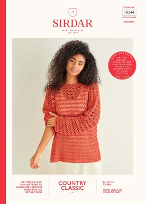 Sweater in Sirdar Country Classic 4 Ply - 10244 - Leaflet