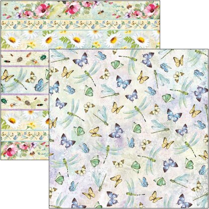 Ciao Bella Double-Sided Paper Pack 90lb 6"X6" 24/Pkg - Microcosmos, 12 Designs/2 Each