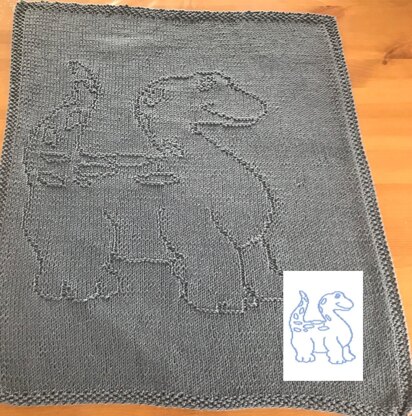 Nr. 694 Dinosaur 103 stitches guest towel