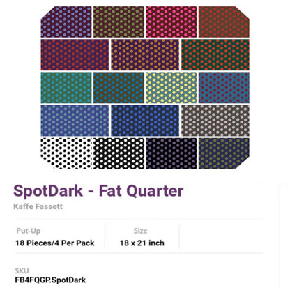 Kaffe Fassett Spot Fat Quarter Bundle - FQ82-044 - Dunkelheit tonal