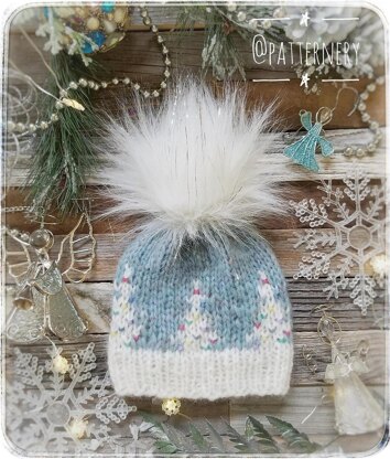 Festive Trees worsted hat