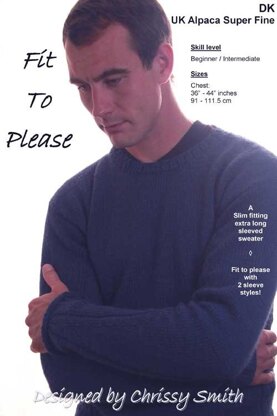 Fit to Please  Men's Sweater in UK Alpaca Super Fine DK (Downloadable PDF)