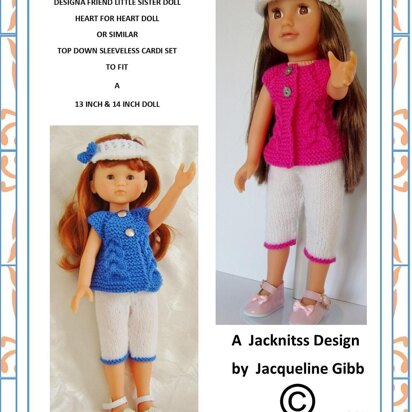 LC04 Top Down Cardi Set for 13 and 14inch Dolls