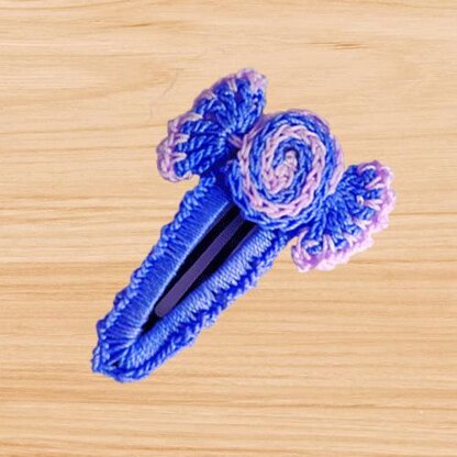 Crochet candy hair clip