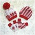 Festive cheer! hat & mittens xmas set