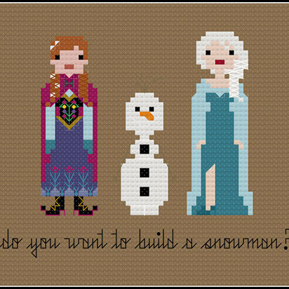 Do You Want to Build a Snowman? - PDF Cross Stitch Pattern