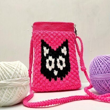 Black Cat Phone Bag