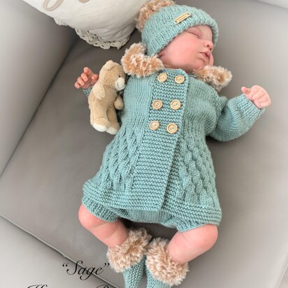 'Sage' Cosy Coat set