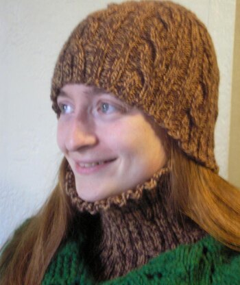 Easy Open Cabled Worsted Hat