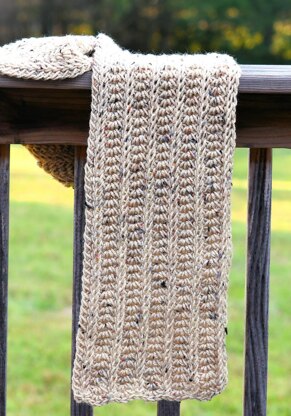 Tunisian Nautilus Mens Scarf