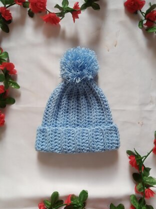 Quick and Easy Crochet Baby Hat | All size crochet baby beanie