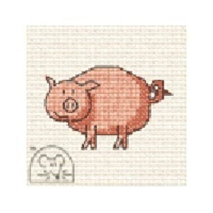 Mouseloft Stitchlets - Pig Cross Stitch Kit - 64mm