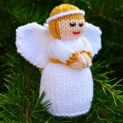 Christmas Angel Doll Knitting Pattern - Toy Knitting Pattern