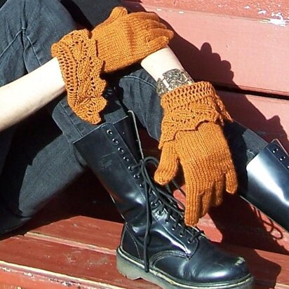 Pretty Pirate Princess Gloves - knitting pattern