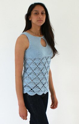 Summer Top with Knit Bodice and Crochet Body