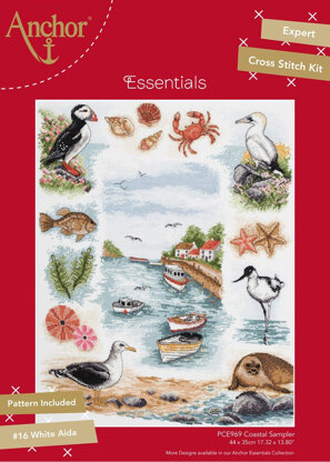 Anchor Coastal Sampler Cross Stitch Kit - 44 x 35 cm