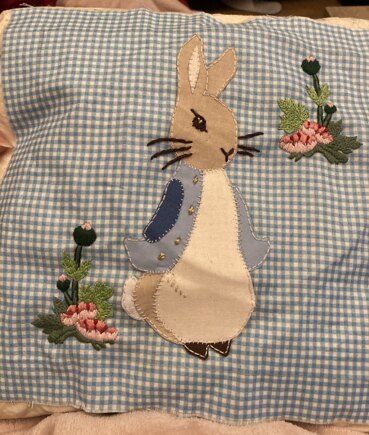Peter Rabbit Applique / Embroidery Cushion #2