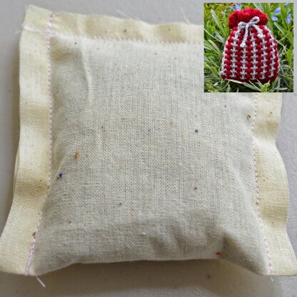 Textured Tweed Lavender Bag Knitting Pattern - Free Knitting Pattern.
