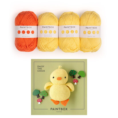 Paintbox Yarns Cotton Aran Daisy the Chick 4 Ball Project Yarn Pack