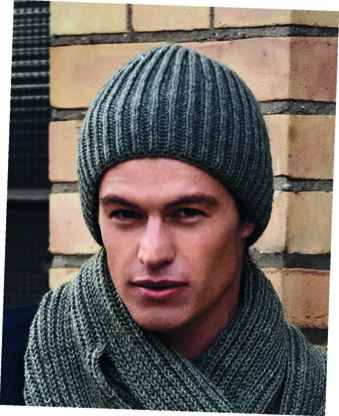 Brioche Scarf & Hat and Stripey Scarf in Rico Essentials Soft Merino Aran - 647 - Downloadable PDF