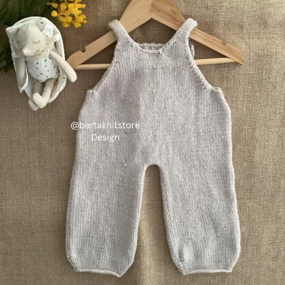 Grey Dungarees Knitting Pattern