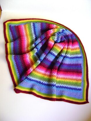 Crochet Technicolor Linen Blanket