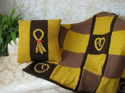 Wheat Plait Cushion & Throw