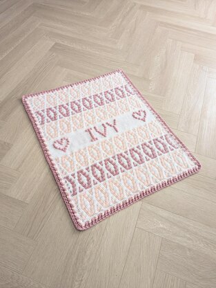 Personalised Inset Mosaic Ivy Crochet Blanket