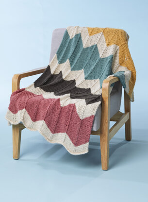 Bayview Blanket - Knitting Pattern For Home in Tahki Yarns Hatteras by Tahki Yarns