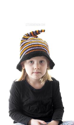 Striped Halloween Witch Hat