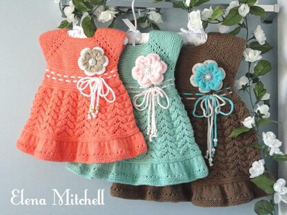 Knitting PATTERN Baby Dress Baptism Baby Girl