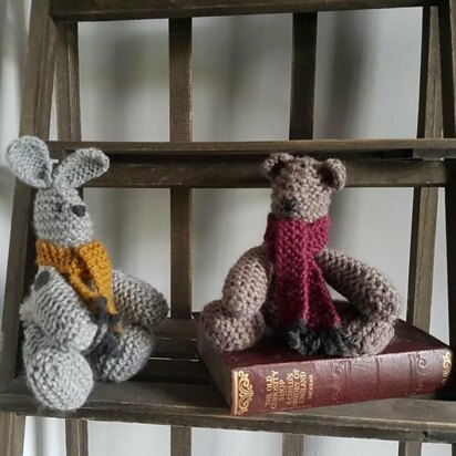 Garter stitch Bunny and Bear