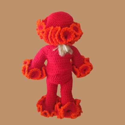 Disco Costume Crochet Doll Pattern, Retro Outfit for 18” Dolls