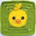 Chicken & Chick Granny Square