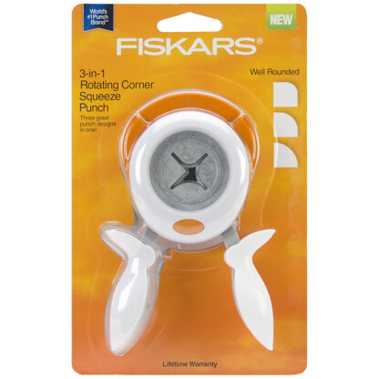 Fiskars 3-In-1 Corner Squeeze Punch - Well Rounded