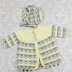 Crochet Pattern baby jacket & hat # 218