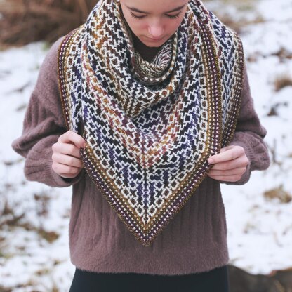 Dark Matter Triangle Shawl