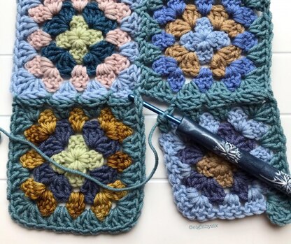 Merino Granny Square Cushion