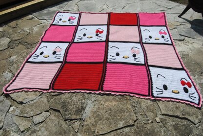 Square hello kitty blanket