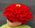 Baby Red Dahlia Beanie Hat