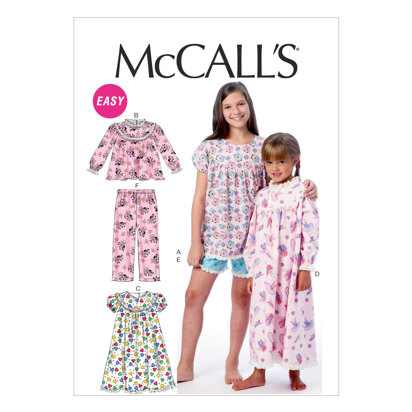 McCall's Children's/Girls' Tops, Gowns, Short and Pants M6831 - Sewing Pattern
