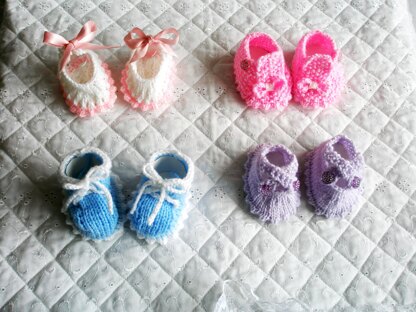 Knitting pattern for Shoes and boots 0-3 Month Baby, 20-22" Reborn doll