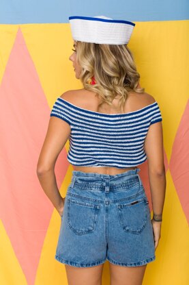 Sailor Cropped Top in Circulo Anne - Downloadable PDF