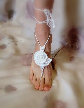 Sea Shell Barefoot Sandals Crochet Pattern